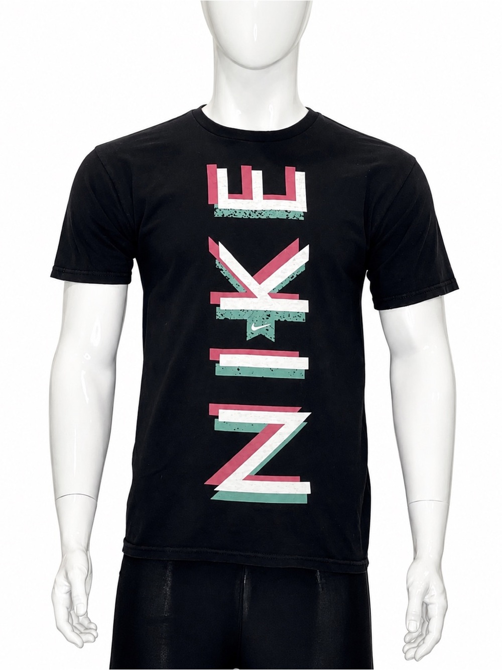 Nike Rare Black Vertical Logo Graphic T-Shirt